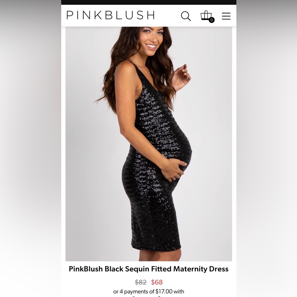 Pinkblush Sequin Maternity Dress